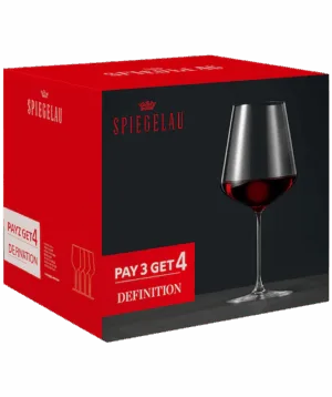 Spiegelau Definition Bordeaux glazen 3 + 1 gratis actie