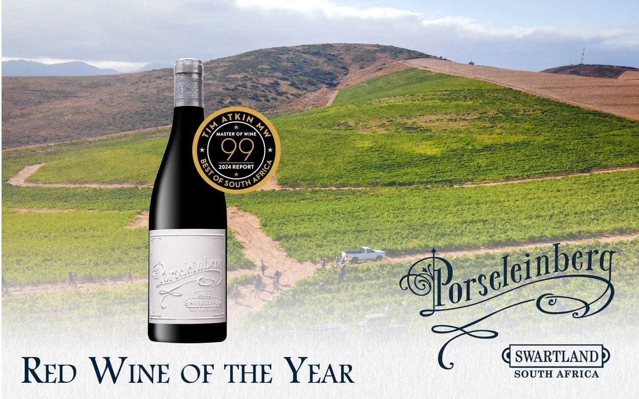 Porseleinenberg 2022 red wine of the year in Zuid-Afrika